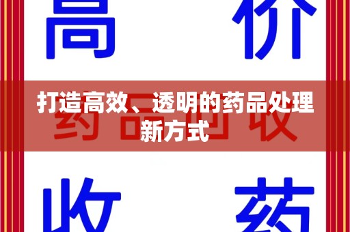商丘打造高效、透明的药品处理新方式