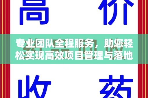 商丘专业团队全程服务，助您轻松实现高效项目管理与落地